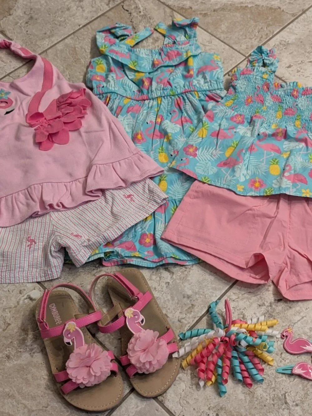 Sz 5T Gymboree Flamingo outfit collection